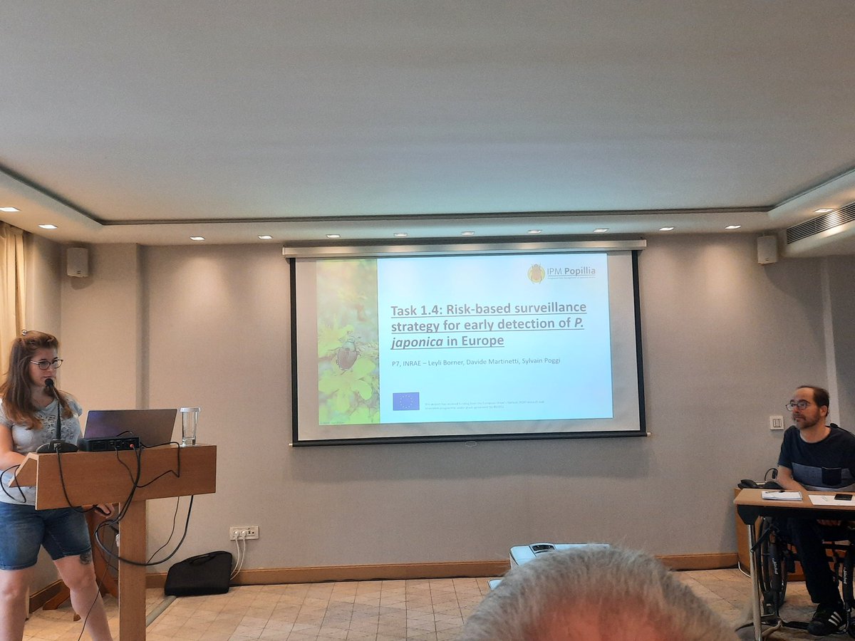 We are attending the General Assembly of the @IPMPopillia project in Heraklion. 👋🇬🇷
We always look forward to meeting our partners, getting interesting feedback and having a good time. 🤝
I presented our progress on a risk-based surveillance strategy.  
#PestRiskAssessment