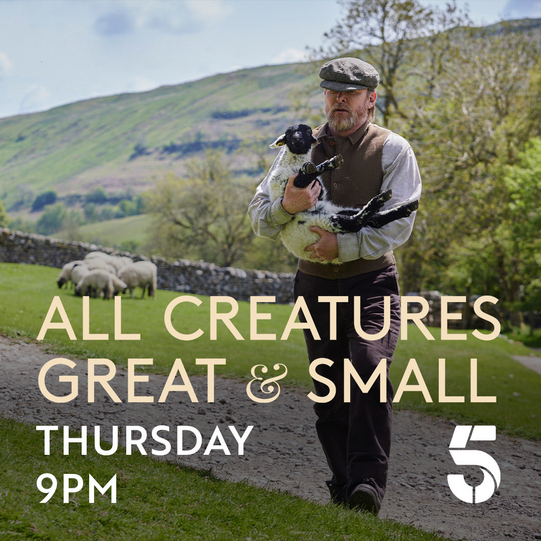 Great and Small. Everyone needs a lift sometimes 🐑 #ACGAS Tonight at 9pm @channel5_tv