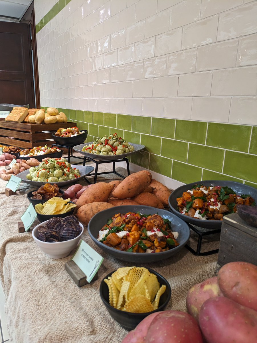 Exploring what's in season this month with a variety of potato dishes! All available throughout the lunch counters today. @RHSSuffolk #PartofRHS