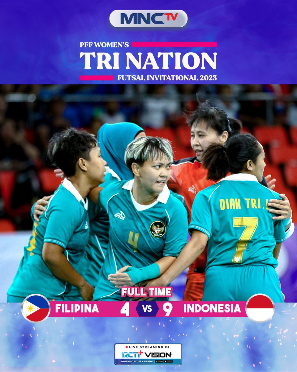 𝐆𝐎𝐄𝐒 𝐓𝐎 𝐅𝐈𝐍𝐀𝐋! Para srikandi futsal Indonesia berjuang akhirnya melaju ke final #PFFWomensFutsalTriNation setelah mengalahkan tuan rumah Filipina 4-9
