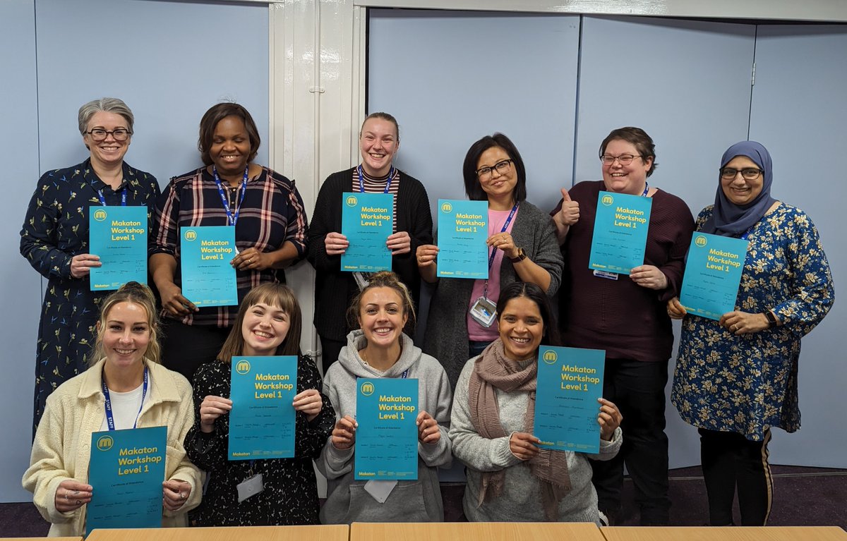 EastSilc's tweet photo. Congratulations to the staff who finished their Makaton Level 1 course last night! They've been staying after school to hone their Makaton skills, and are now looking forward to putting it all into practice 👏 👏👏

#makaton #letstalkmakaton #makatonlevelup https://t.co/VL4Rbb8wgU