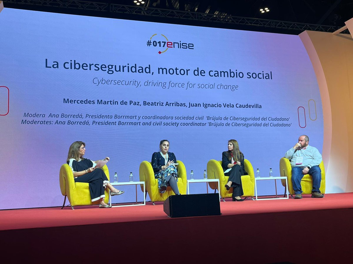 Ana Borredá, presidenta de la <a href="/Fund_Borreda/">Fundación Borredá</a> y de Grupo Borrmart, modera una mesa en #017ENISE sobre la #ciberseguridad como motor del cambio social.

✅ Numerosos profesionales se han dado cita en León en un evento organizado por <a href="/INCIBE/">INCIBE</a> que está siendo todo un éxito 🔝🔝🔝