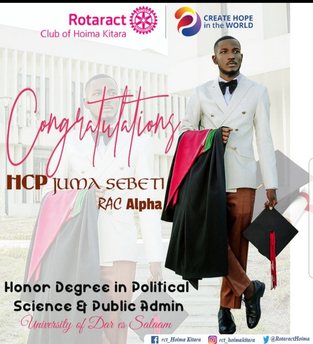 RotaractHoima's tweet photo. @DavisPascal @RonnieBahungule @RotaractD9213 @rotaractkaihura @club_hoima @rackagadi It's a special day, 
HCP Juma from our sister club @RctAlphaTz  has completed the journey too. 
We are super excited and proudly associated 

PE Davis bring HCP Juma home for celebrations 
Choose the home we go to.

#CityOilers
#AlphaTurns5
#ClubGoals https://t.co/TfEScm3DAK