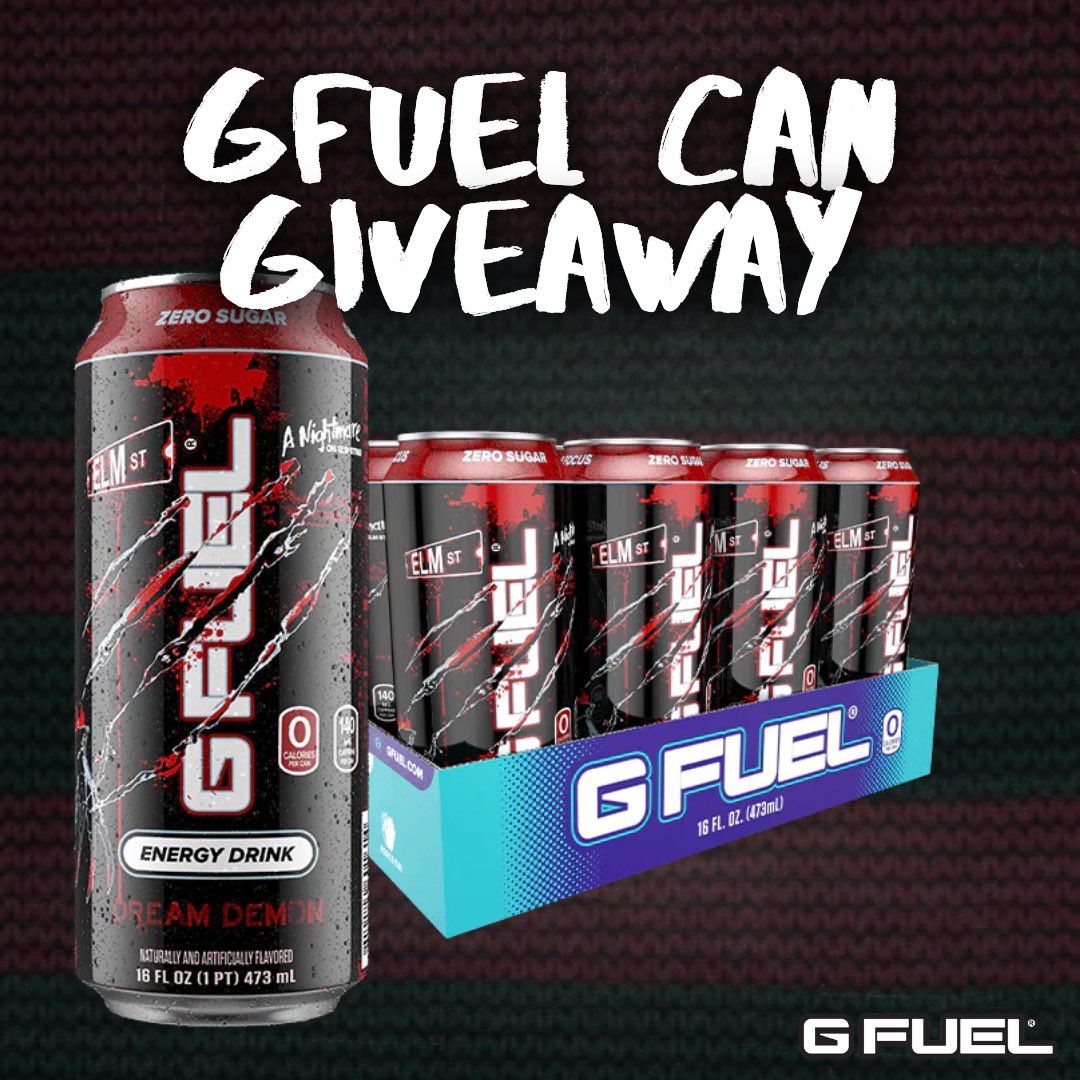 🎉 GFUEL GIVEAWAY 🎉
I’m giving away the new <a href="/GFuelEnergy/">G FUEL®</a> Dream Demon cans to someone who… 

❤️ Likes this tweet 
♻️ Retweets this
💪🏻 Tag 2 friends 
🙌 Follows <a href="/chlooeeeexo/">Chlooeeeexo</a> &amp; <a href="/GFuelEnergy/">G FUEL®</a> 

Open to UK / worldwide 

Good luck 🔪 💭 🩸