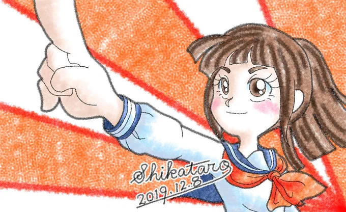 突き進めみたいな感じ過去絵#イラスト #オリジナル #CLIPSTUDIOPAINT 