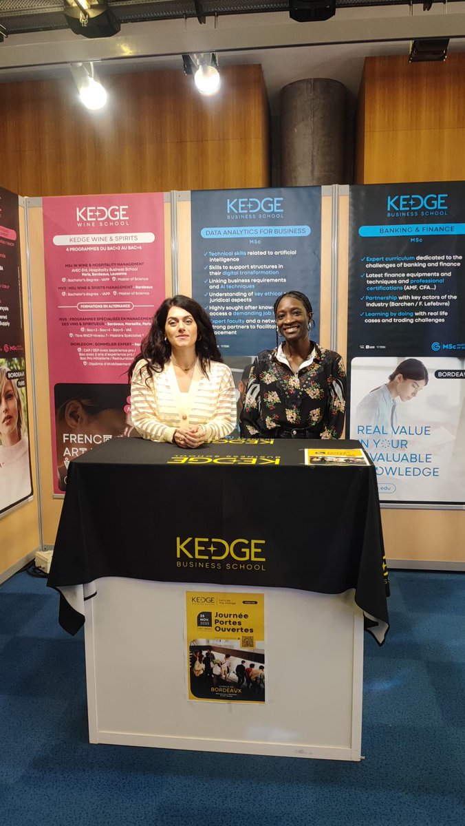 KedgeBS's tweet photo. #Salon 💬 | Nos équipes sont présentes sur le @ForumToulouse Technologies pour vous présenter l'ensemble nos formations et programmes spécialisés.

👥 N'hésitez pas à aller leur poser toutes vos questions. https://t.co/SJQ2NVnoCr