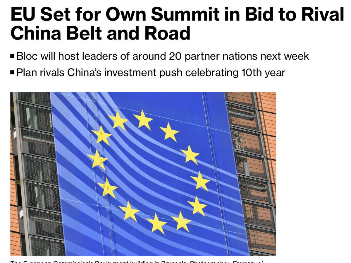DagnyTaggart963's tweet photo. If you wanted a good laugh , here is one for you :

The EU will discuss alternatives to China’s “One Belt, One Road” project at the Global Portal forum, Bloomberg
It is noted that this “high-level” forum should compete with China in regions that are strategically important to it. https://t.co/gOSfgNxQIK