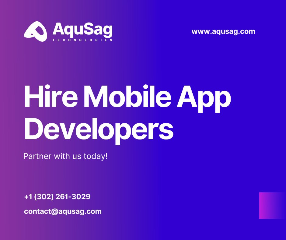 aqusag's tweet image. Our dedicated mobile app development team specializes in iOS, Android, and cross-platform development. Contact #AquSagTechnologies to bring your app idea to life.
#AppDevelopment #CrossPlatformApps #MobileAppSolutions #MobileAppExperts #TopRatedDevelopers #AppDesign