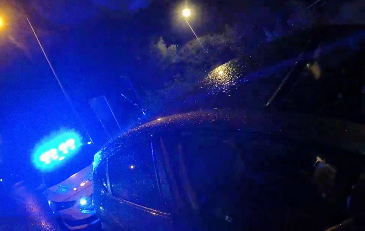 GMPBlackley's tweet photo. The driver of this private hire "taxi" decided to turn around... on the J19 M60 slip road!
He then drove the wrong way up the slip road to leave the motorway &amp; get back onto the roundabout where he was greeted by our passing @GMPSpecials patrol. Driver reported to the courts. S. https://t.co/zvwrxURJ3m
