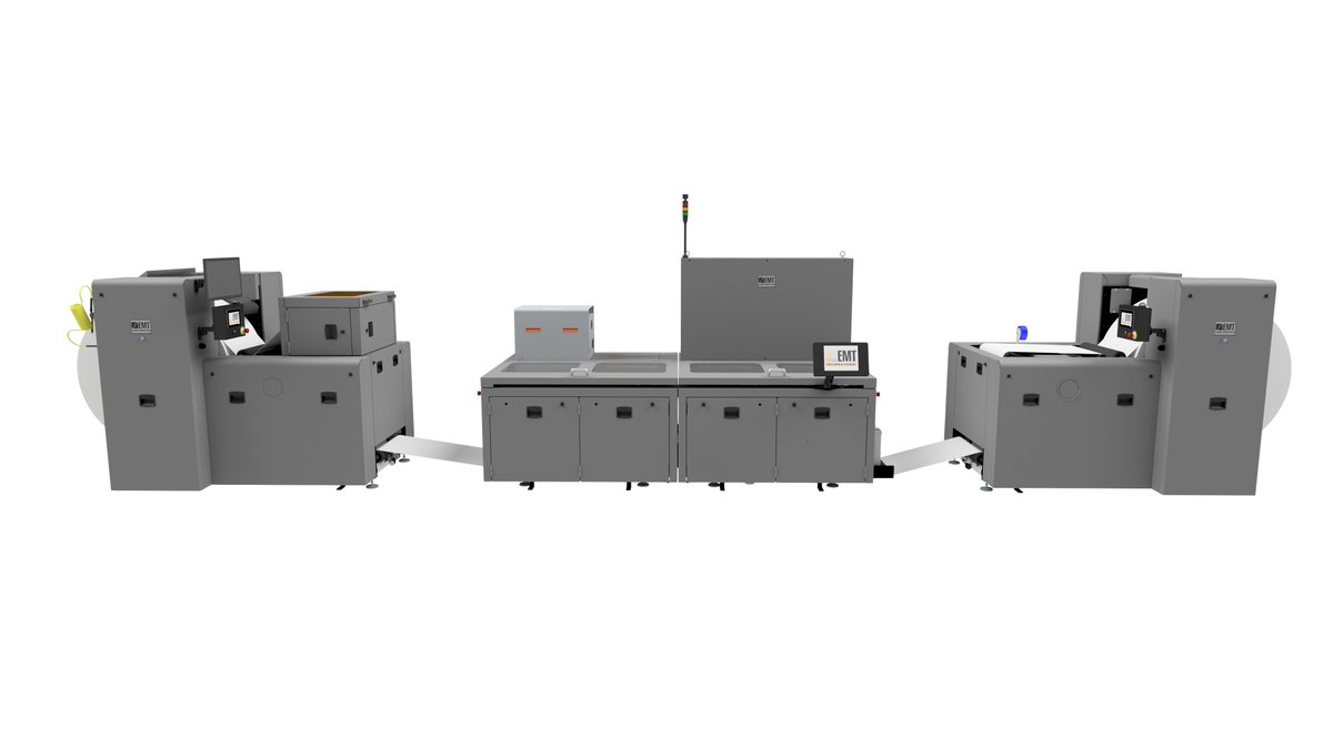 ROTOCONTROL's tweet image. EMT International has unveiled its new generation dynamic perf and punch continuous feed processor line, the EMT DP22 PRO, at Printing United Expo! See live demo's today and tomorrow at our booth B18013.

#EMTInternational #printfinishing #PRINTINGUnitedExpo