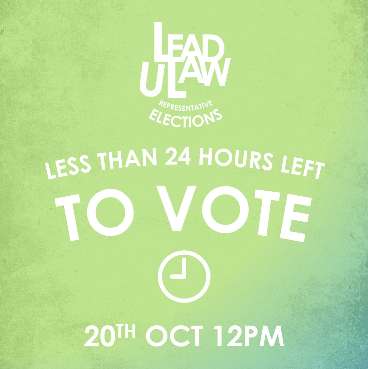 ULawStudents's tweet image. ⏰🗳️ Less than 24 hours left to vote! 🗳️⏰

This is your final chance to have your say independence, your representatives, and to win a £100 voucher!🤑

studentsunion.law.ac.uk/lead