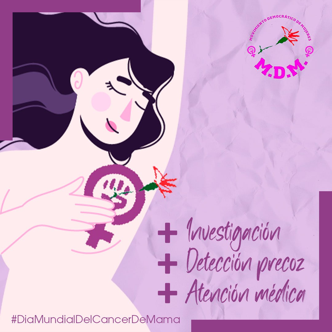 Desde el MDM exigimos:

+ investigación
+ detección precoz
+ atención médica 

Para combatir el #CancerDeMama no necesitamos lazos rosas, sino una sanidad pública + fuerte, + personal y mejores condiciones laborales para la mejor atención y tratamiento para las mujeres!!!