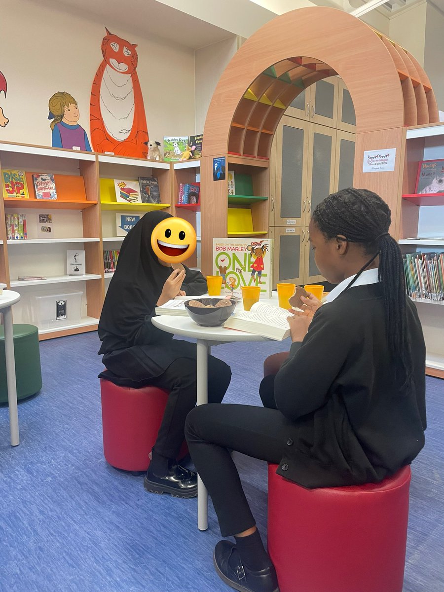Miss_Hughess's tweet photo. The Primary Phase children have been enjoying their Reading Café on a Wednesday and Thursday lunchtime! 🥰☕️ It’s so nice to see our older children sharing books with the KS1 pupils! 
#readingforpleasure
@BemroseSchool https://t.co/cSGyHzXJ93