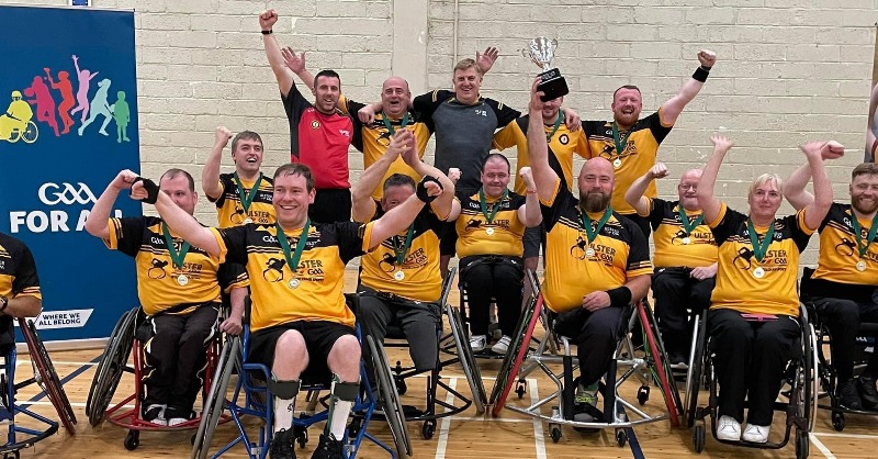 officialgaa's tweet photo. .@OfficialDownGAA native and @ClannnaBannaCLG club-man, Ciarán Bradley, talks about his own wheelchair hurling journey and @UlsterGAA's determination to complete an M. Donnelly League and All-Ireland Wheelchair Hurling/Camogie double this weekend. #GAABelong