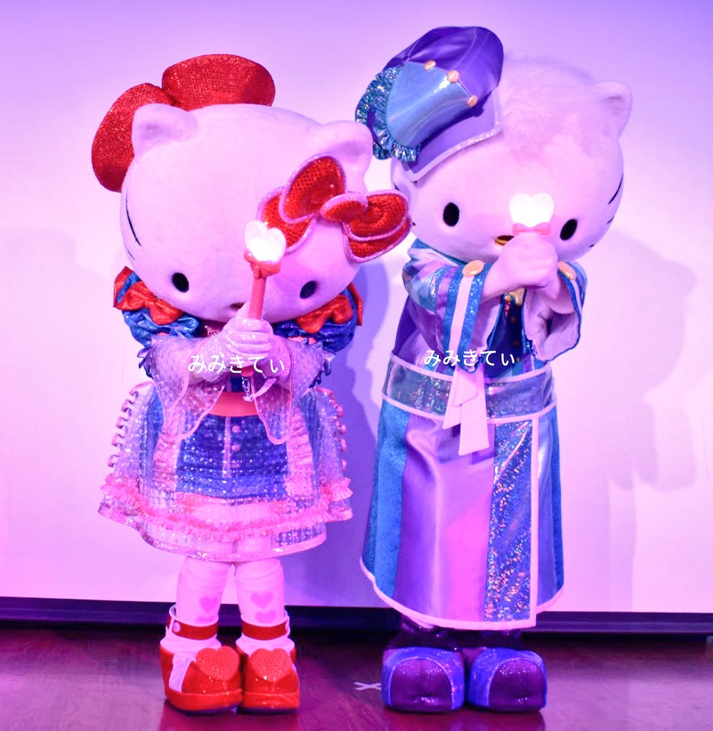 d*3様 サンリオハローキティ根付け KITTY&MIMMYキティ&ダニエル 2 七夕の日に願い事が叶うようにお祈りしていた #キティちゃん と