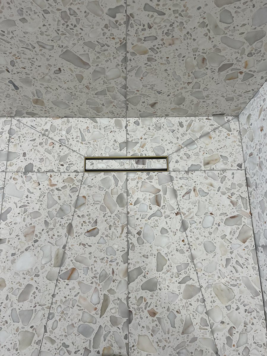 Not posted for a while but thought this was worthy. Terrazzo wetroom 👍🏼👍🏼<a href="/StonehausInfo/">Stonehaus Bathrooms</a>