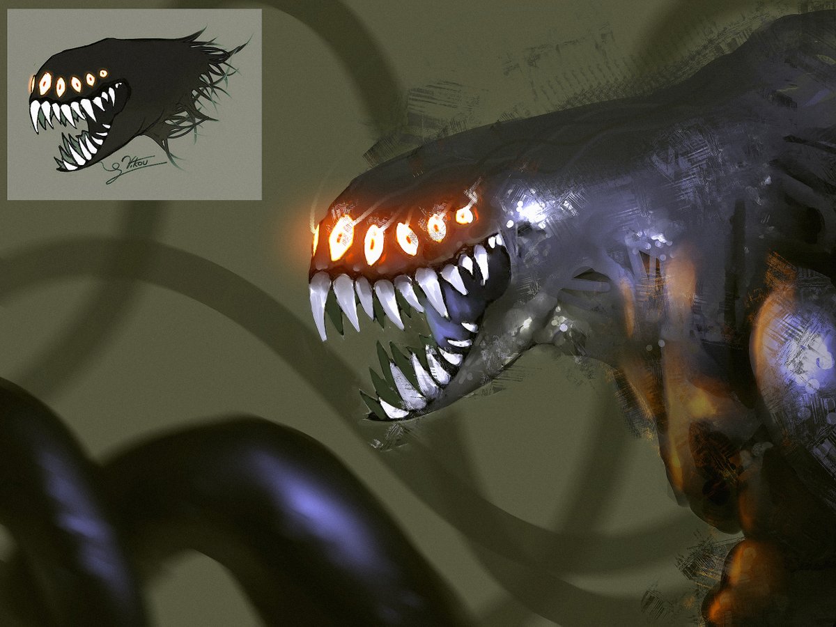 Redraw Xia's monsterdesign 
#conceptart #creaturedesign #monsterdesign #wacom #photoshop