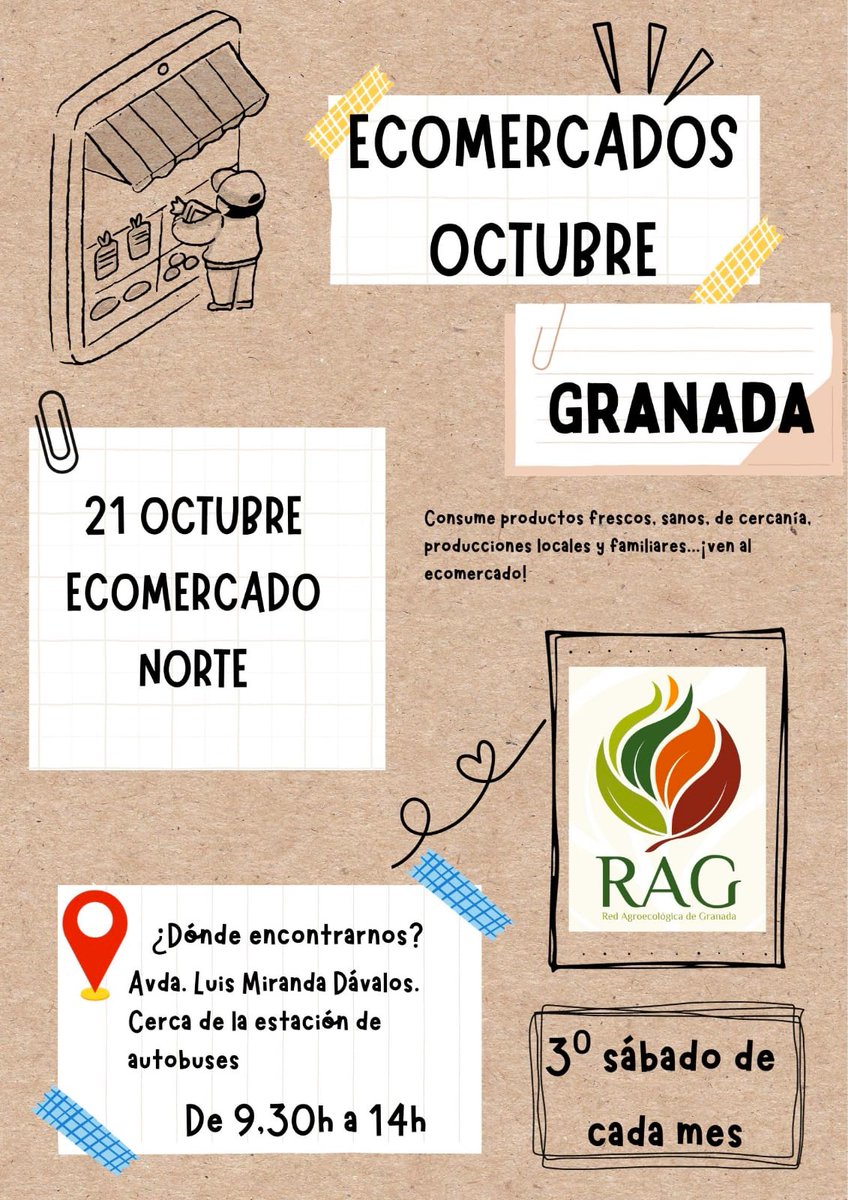 Ecomercado Norte. Este sábado. Av. Luis Miranda Dávalos, cerca estación de autobuses. de 9,30 a 2,00