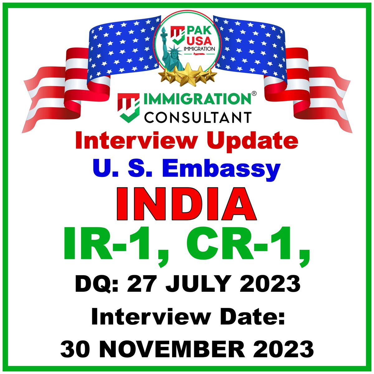 US Embassy INDIA - Interview Letters Update.
#usimmigration #PakUSAImmigration #MJImmigrationConsultant #USEmbassyIndia #USEmbassyMumbai #USCIS #NVC #pakimmigration #immigrationconsultants #US #usa #PakUSAt75 #destinationpakistan #IR1 #CR1 #IR5 #PakUSImmigration