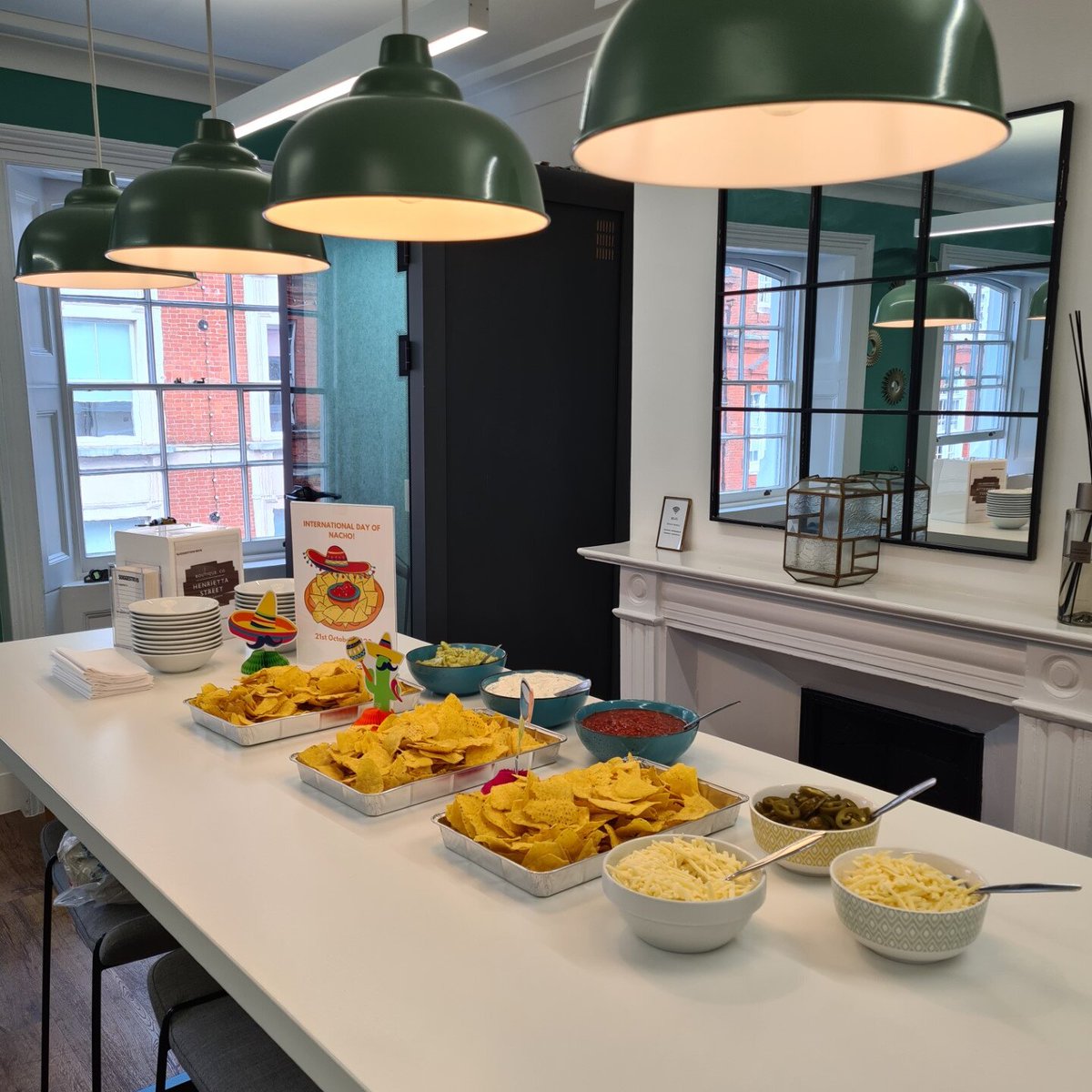 UKVisaBarrister's tweet photo. Today at Richmond Chambers we're indulging in some cheesy fun and celebrating #InternationalNachosDay! 🎉🧀🌮 #NachosDay #LetsFiesta https://t.co/lvT5TrUn7I
