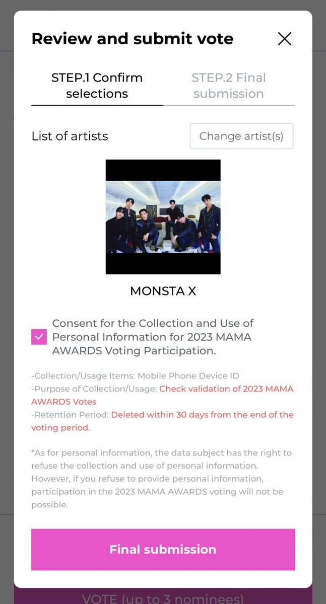 mexbebezone's tweet photo. 🗳️ VOTACIÓN 

#MONSTAX está nominado en la categoría “Worldwide Fans’ Choice” en los MAMA 2023.

📅 Pre-vote: 30/10

👉 Pre-vote por Mnet 
📌 https://t.co/ZyW8GoCUKx

👉 Vota en Spotify 
📌 https://t.co/9yHdrbdxxE

#몬스타엑스 @OfficialMonstaX https://t.co/fiORbxIUgu