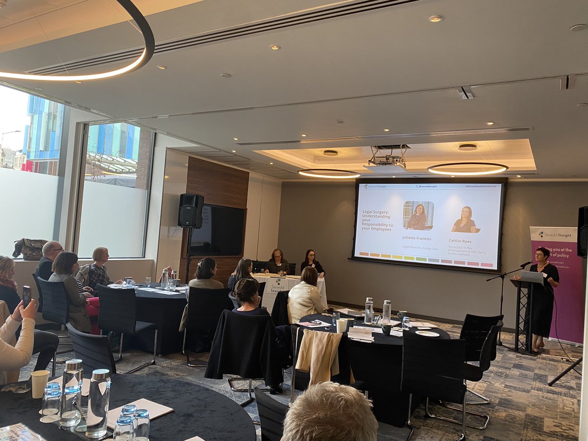 Policy Insight Wales (@insightwales) on Twitter photo Great legal surgery next on the employers legal duty of care when it comes to #MentalHealthAtWorkSI👏 thank you <a href="/CaitlinRees11/">Caitlin Rees</a> <a href="/BerrySmithLLP/">Berry Smith Lawyers</a> and <a href="/Franklin_JJ/">Juliette Franklin</a> <a href="/AcuityLaw/">Acuity Law</a> Great legal surgery next on the employers legal duty of care when it comes to #MentalHealthAtWorkSI👏 thank you <a href="/CaitlinRees11/">Caitlin Rees</a> <a href="/BerrySmithLLP/">Berry Smith Lawyers</a> and <a href="/Franklin_JJ/">Juliette Franklin</a> <a href="/AcuityLaw/">Acuity Law</a>