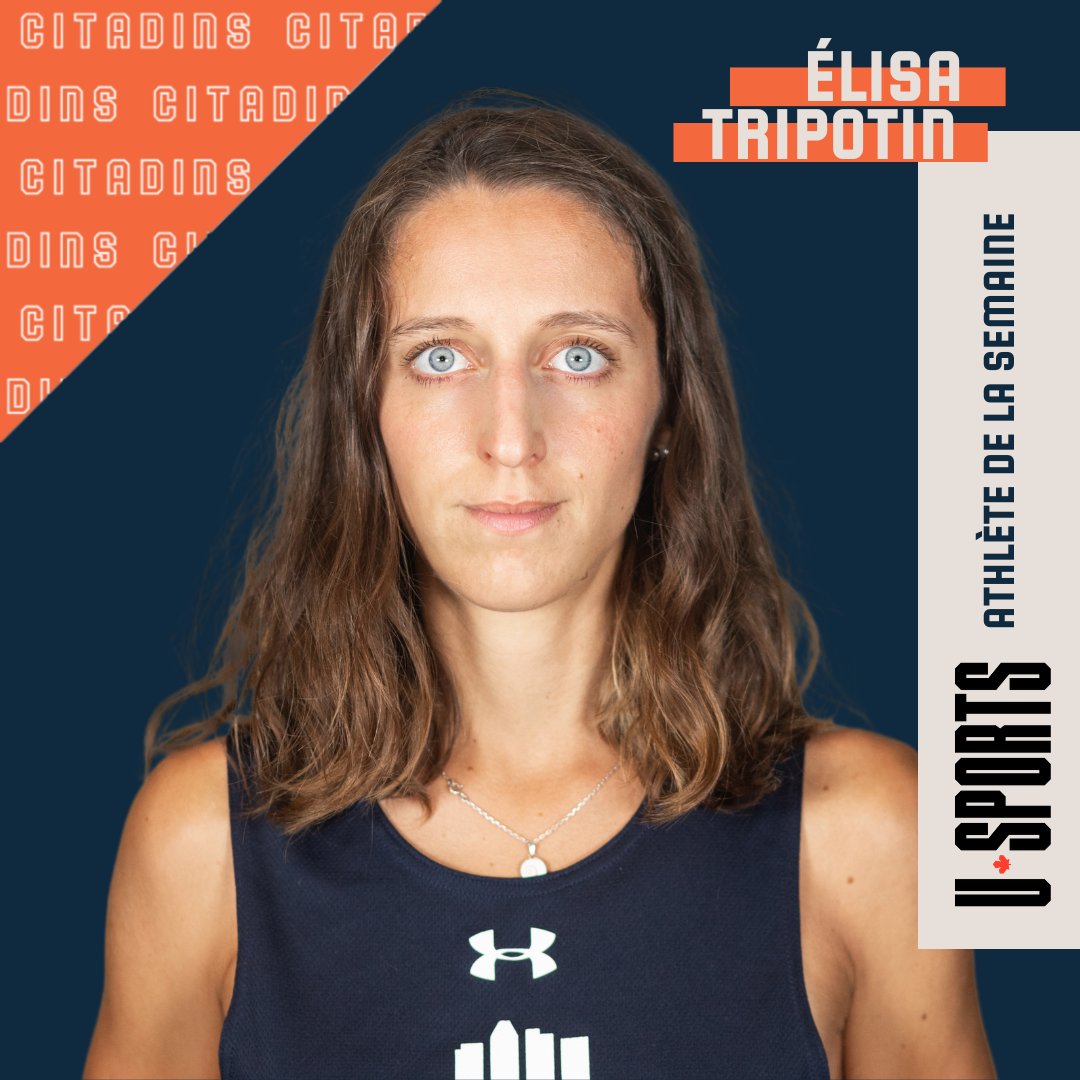 📣 Élisa Tripotin, cross-country, décroche maintenant le titre d'athlète de la semaine en cross-country féminin au niveau national <a href="/USPORTSca/">U SPORTS</a> ! Félicitations Élisa! #goCitadins