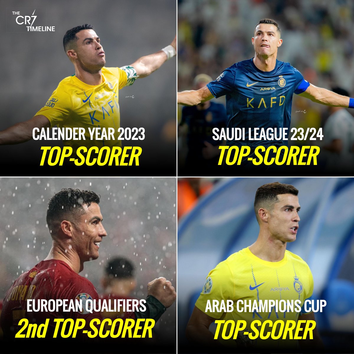 TimelineCR7's tweet photo. Cristiano Ronaldo has been dominating the goalscoring charts at both club &amp; international level in 2023. 🐐 https://t.co/fa9LqkPCyn