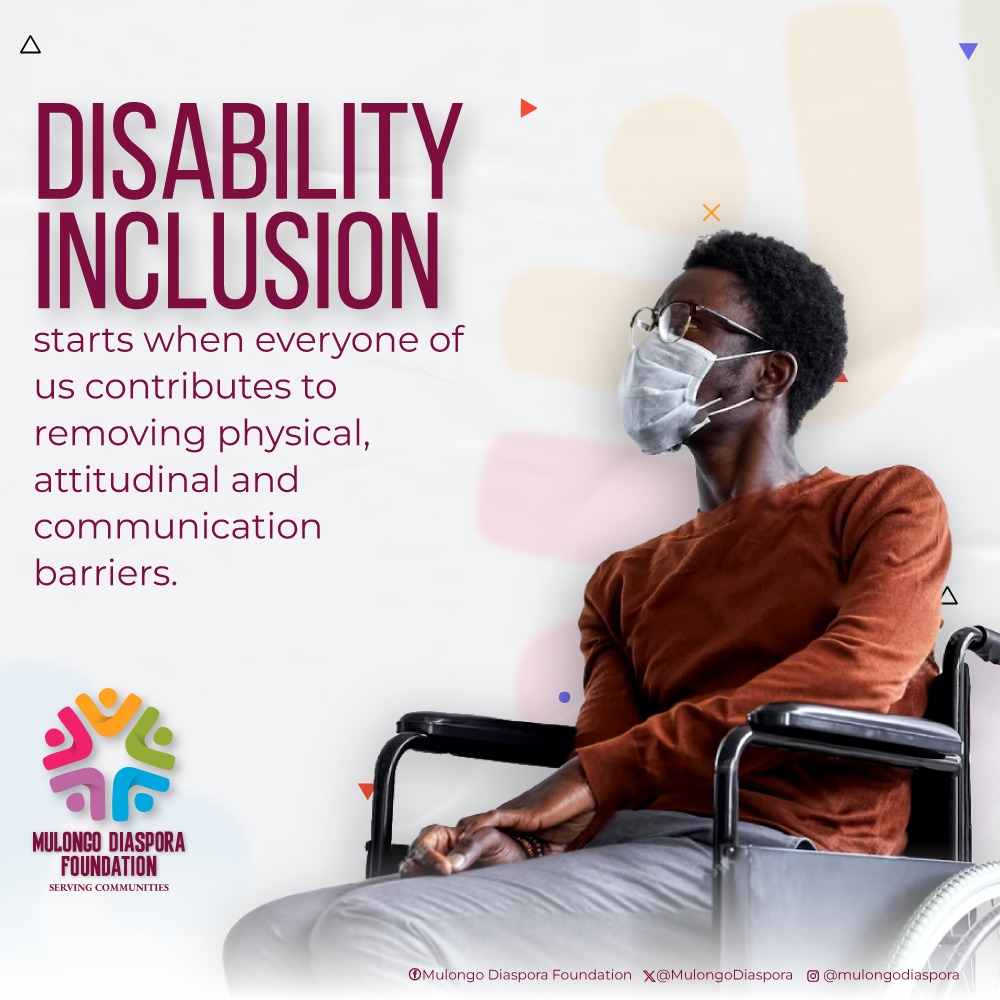 MulongoDiaspora's tweet photo. We all play different roles in creating a disability-inclusive environment, whether it's at work, school, in hospitals, within the community, or in our families.
Let's embrace our roles today and make the world a better place for all.
#DisablityInclusion
#ServingCommunities https://t.co/s1AduMfnmI