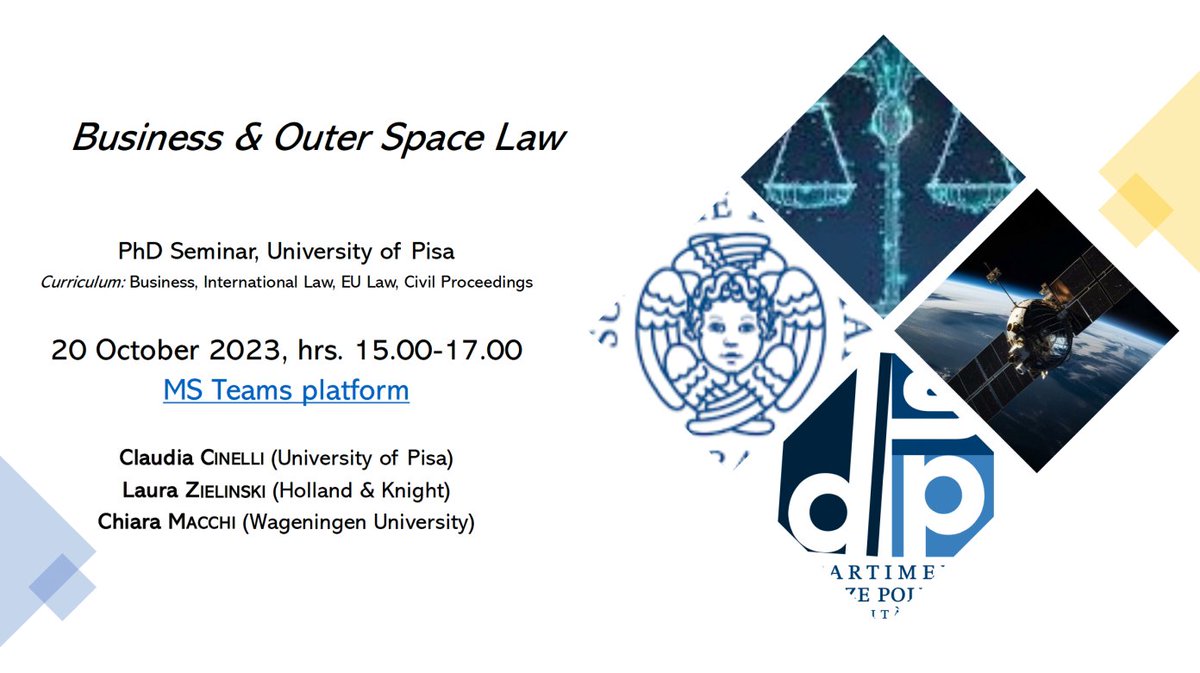 🪐Do the UNGPs and HREDD laws apply to the outer space activities of corporations? I'll address this question tomorrow, in this #PhD webinar organized by @Unipisa 🌕 #bizhumanrights #spacelaw #CSDDD #SpaceMining #sustainability sp.unipi.it/it/seminario-d…