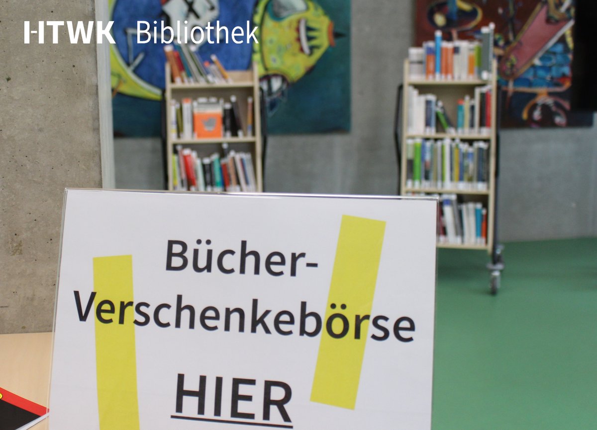 Die Bibliothek der <a href="/HTWKLeipzig/">HTWK Leipzig</a> beteiligt sich an der hochschulweiten Nachhaltigkeitswoche: Bücher-Verschenkbörse (heute bis Mittwoch), Bücherausstellung &amp; Online-Tipps (die ganze Woche über) und Lesung mit Katarina Schickling (Donnerstag). Alle Infos: bibliothek.htwk-leipzig.de/ueber-uns/vera…