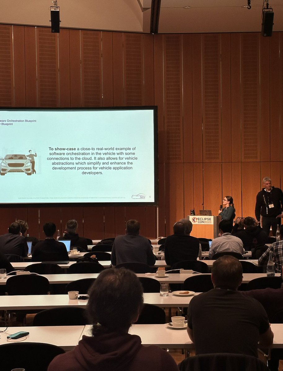 EclipseFdn's tweet image. Full room for the #SDV sessions during #Community Day at #EclipseCon2023