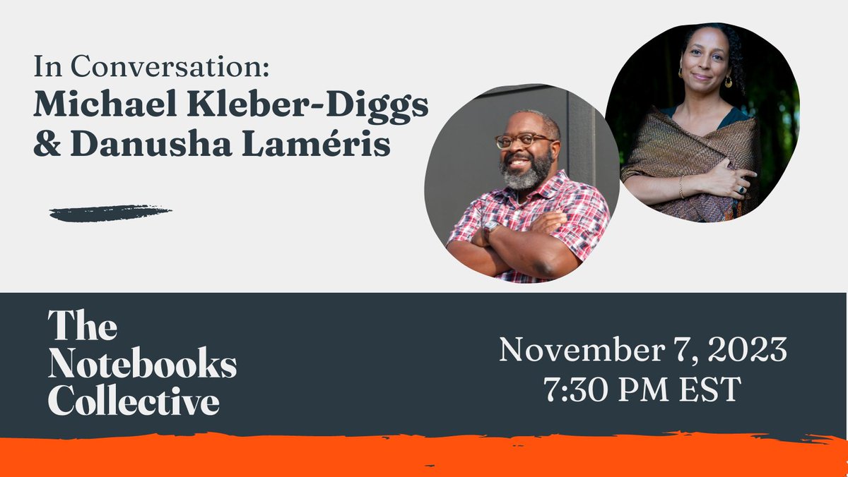 Y'all. When I tell you that I danced around my dining room when I got the email from @MKDorDiggsy saying yes to this event, I exaggerate not. And then when @DanushaLameris accepted his invitation to join him? More whooping. And dancing. Come join us! thenotebookscollective.com/event/in-conve…