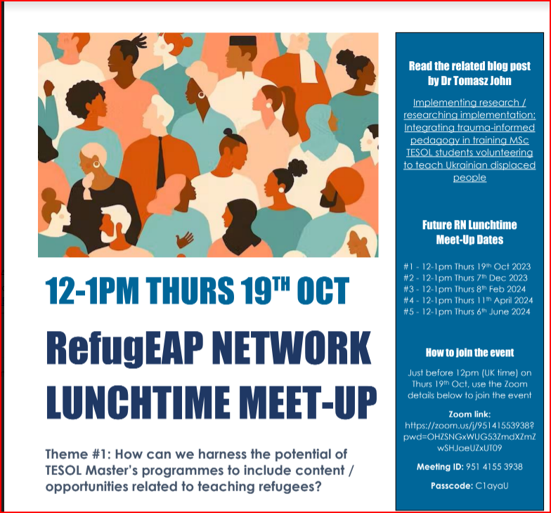 tomaszjohn84's tweet photo. Grateful to join @RefugEAP today – truly appreciated the engaging questions and insightful feedback. Let's keep the conversation going on the Jamboard: https://t.co/w9mWv384Vg 🙏🏽 #Collaboration #Insights @AleksPalanac  #RefugEAP https://t.co/lm3rNs4mZd