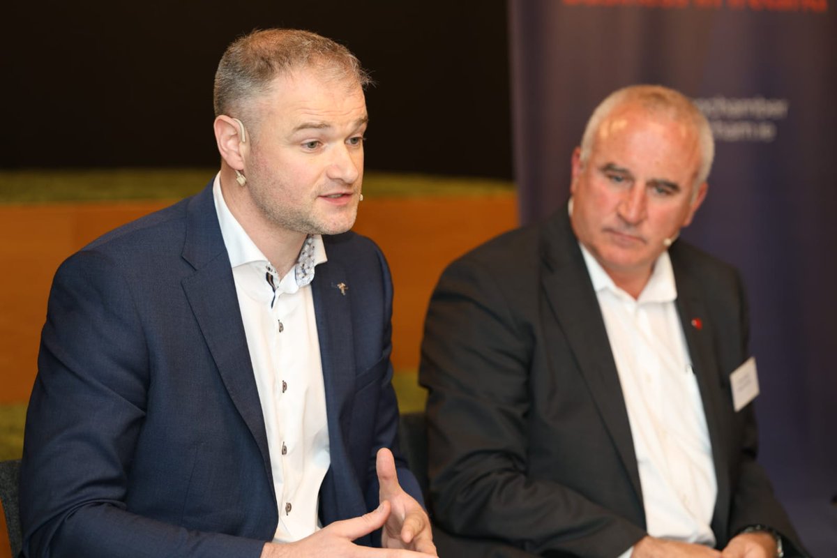 AmericanChamber's tweet photo. Panel Two panellist at our Mid-West Region conference Will Corcoran from @IDAIRELAND Ireland said sustainability is key for industry in the Mid-West region.
Sponsored by @DeloitteIreland
#WhyMidWest https://t.co/3h4nxRiOAW