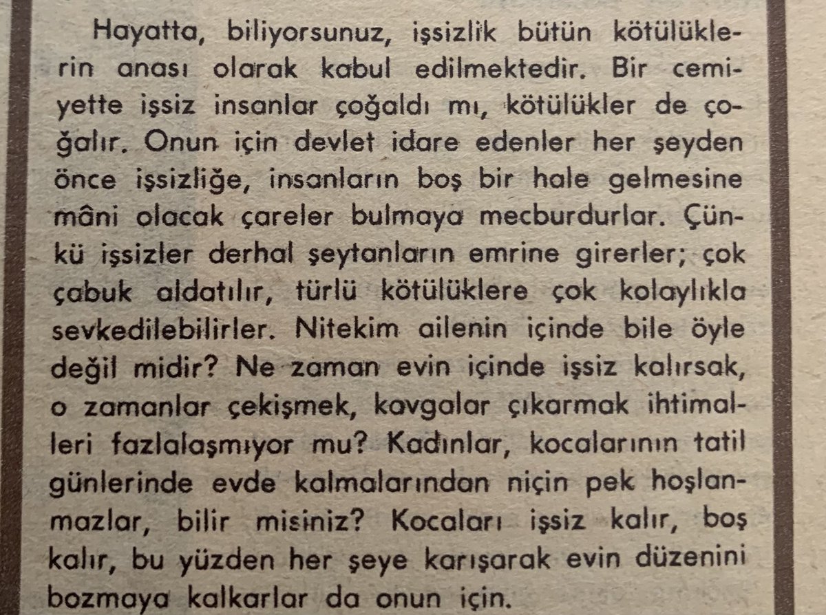 3 Ocak 1963, Şevket Rado, Sohbet Köşesi, Hayat. Zamanın ruhu bu olsa gerek. O zamanlar Keynesci tam istihdam politikalarına inanılıyor. Rado köşesinde bugün yazabilse nasıl bir akıl verirdi acaba?