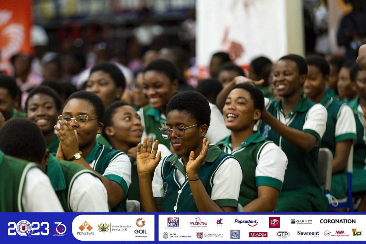 CampusHypeCrew's tweet photo. Semi Finals Stage (#NSMQ2023) 

Surely, Dr. James Emman Kwegyir Aggrey must be happy in eternity. 

Indeed “… if you educate a woman, you educate a whole nation."

Wesley Girls' High School and St Louis SHS, see you all next year 👏🏾
#NSMQSemifinals | #CampusHypeCrew🇬🇭 https://t.co/moRifRo0Qr