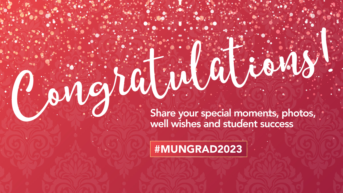 Congratulations to the MI graduates who will cross the stage today at the St. John's Arts and Culture Centre 🎓💐 All your hard work has paid off! #convocation #graduation #MUNGRAD2023