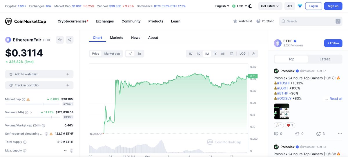 gougoubi_ai's tweet image. For the past week, ETHF has been steadily growing. We believe that #DisChain, after the merger, will be even more exciting. #ETHF #DIS @Distoken_xyz