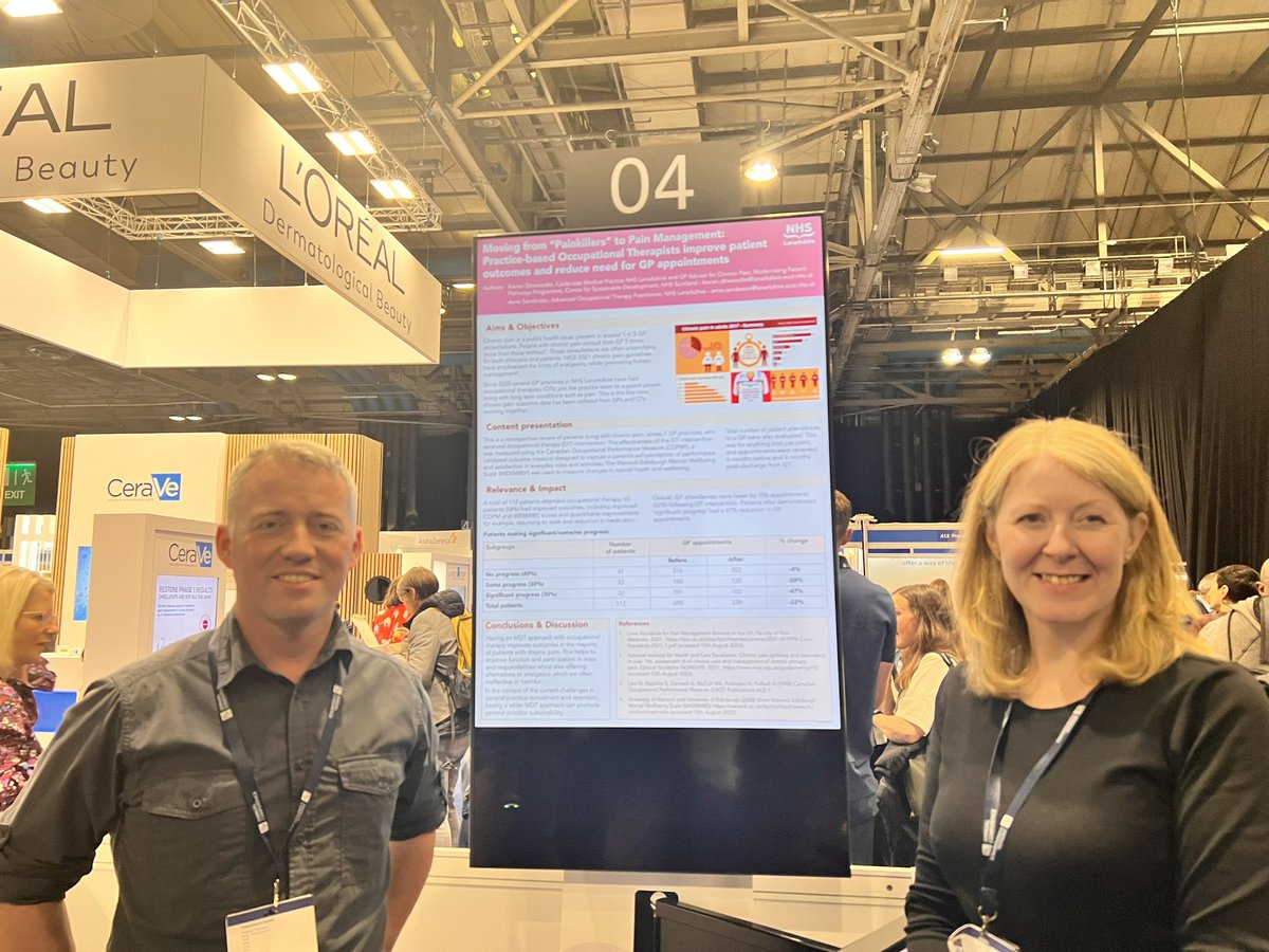 Attending the RCGP Conference in Glasgow - promoting the role of Occupational Therapy in primary care. First ever OT poster submitted to RCGP conference.????Congratulations Anne Sanderson & @kierandin @RCGPAC @theRCOT @JaniceMcCOT @markjrussell @moores_poole @LanPCIP #rcgpac