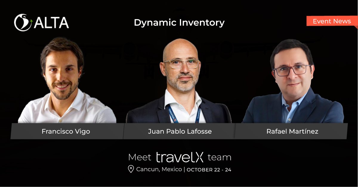 #TravelX will be present at the ALTA AGM &amp; Airlines Leaders Forum! <a href="/ALTA_aero/">ALTA</a> 

Join our CEO, Juan Pablo Lafosse, on October 24th at 10 AM in Tulum Ballroom for his panel about “The impact of AI in Sales, Customer Service and Operations”

<a href="/JuanPLafosse/">Juan Pablo Lafosse</a>
