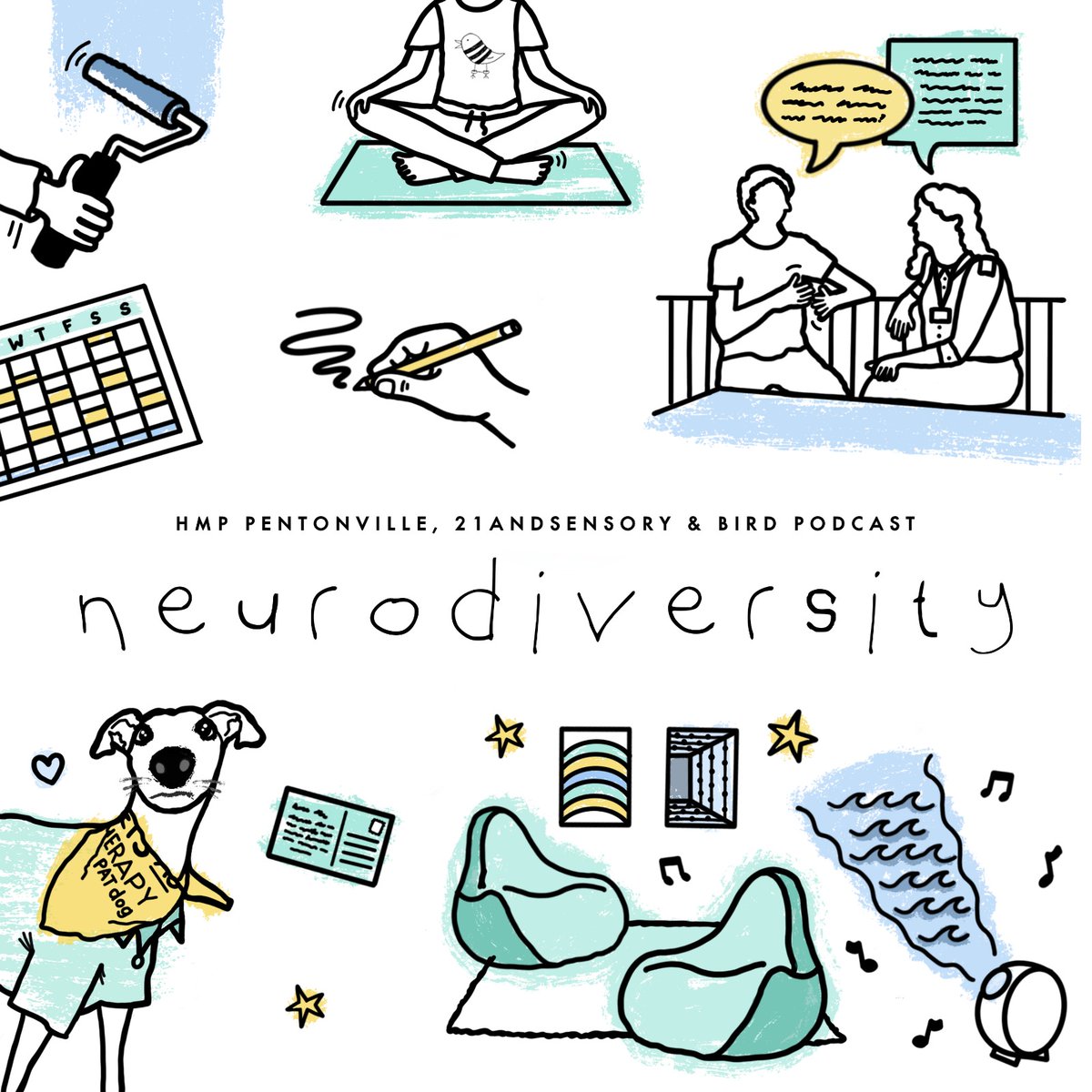 Bird | Stories from prison (@birdpodcast) on Twitter photo Excited to share our latest episode with <a href="/HMPPentonville/">HMP Pentonville</a> where we speak to staff and men resident on their new Neurodiversity Unit! Listen here: bit.ly/Neurodiversity…
Amazing artwork by <a href="/21andsensory/">Emily @21andsensory ✏️🎙</a>! Excited to share our latest episode with <a href="/HMPPentonville/">HMP Pentonville</a> where we speak to staff and men resident on their new Neurodiversity Unit! Listen here: bit.ly/Neurodiversity…
Amazing artwork by <a href="/21andsensory/">Emily @21andsensory ✏️🎙</a>!