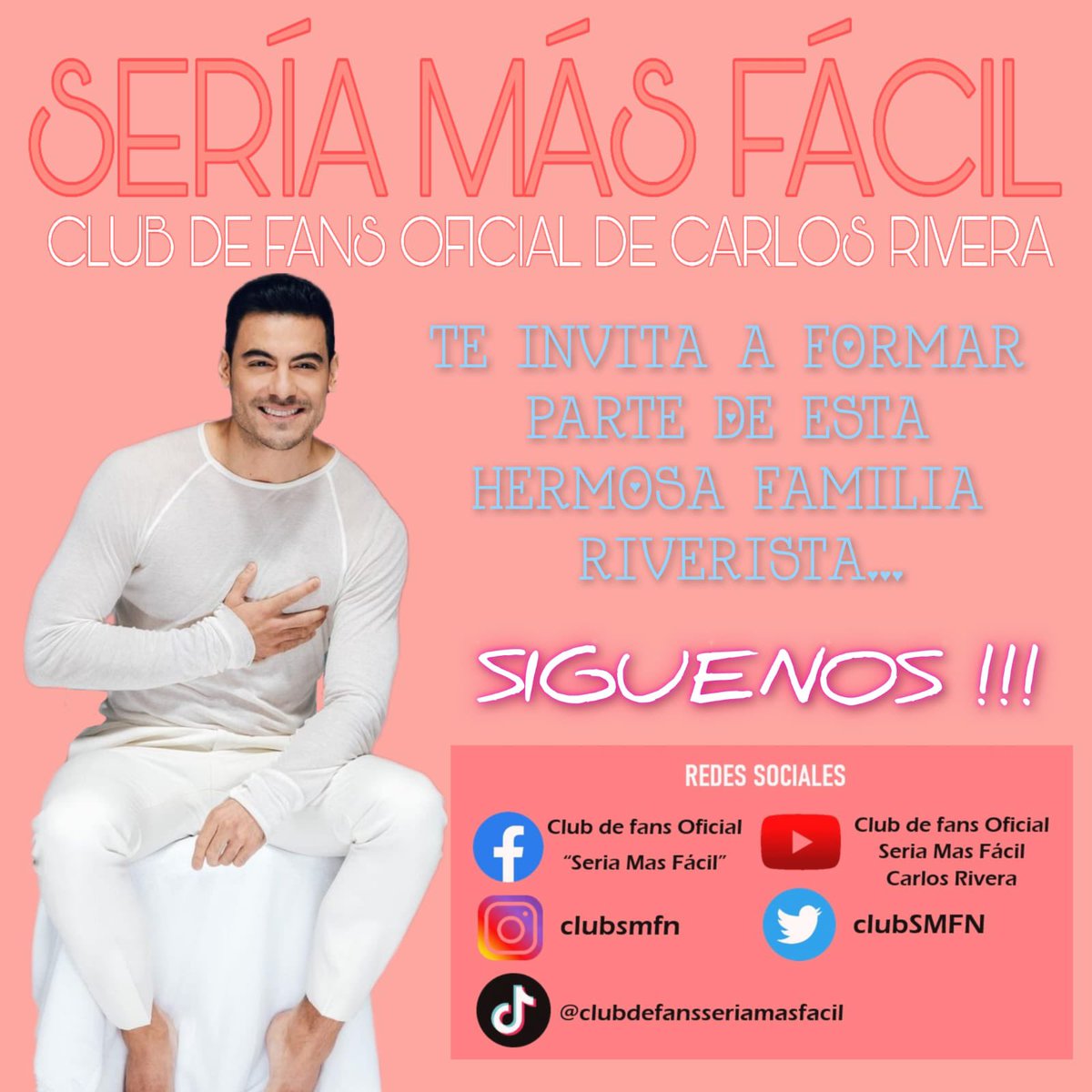 nleonrosas's tweet photo. #Riveristasenlucha
#SeríaMasFácilsiTeTocas 
#TócateExplórateÁmate 
#TodosSomosRosa 
#SMFExplorate
#Riveristascontraelcáncer
#CarlosRivera
@_CarlosRivera https://t.co/rhZOjqWsOD