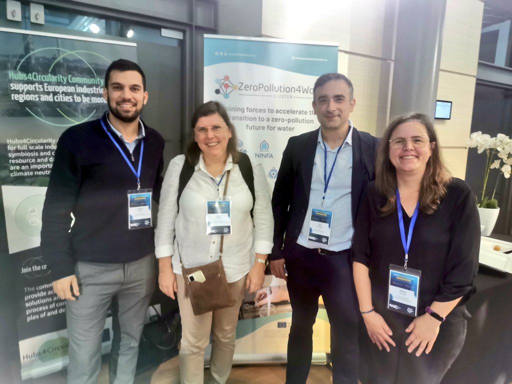ppavlo2's tweet photo. First photo of the leading team of the Technology&amp;Innovation WG of the #ZeroPollution4WaterCluster at the @H20EU #WKE2023. Looking forward for a productive collaboration. https://t.co/UvFF28XvBS