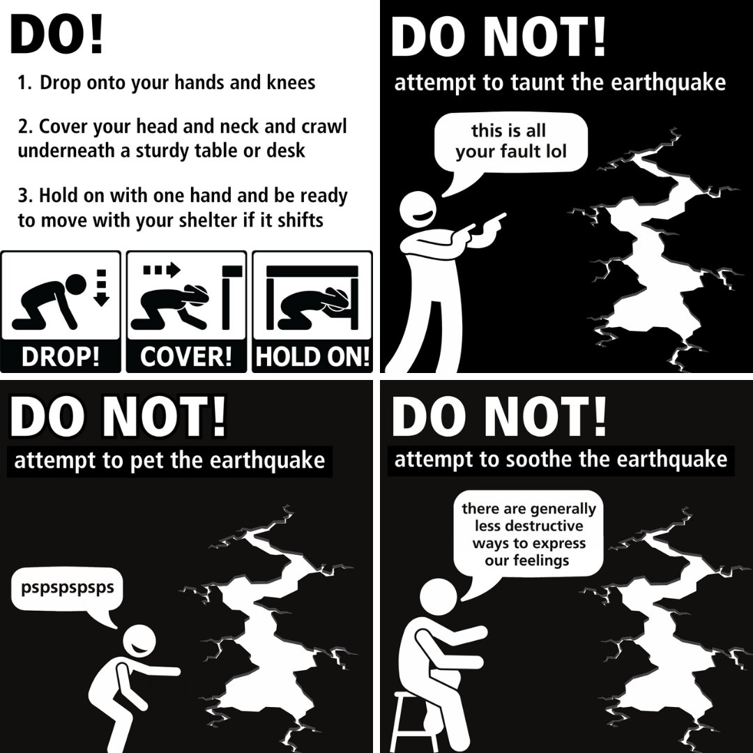 Do's and don'ts of earthquake safety