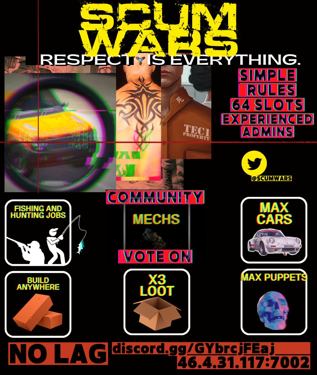 The Community has spoken and we have listened.
We're currently holding a vote on #SCUMWARS to decide whether mechs should stay off or come back.
What are your opinions on Mechs in <a href="/ScumGame/">SCUM</a>?
Let us know :)

#gamingcommunity #scumgame