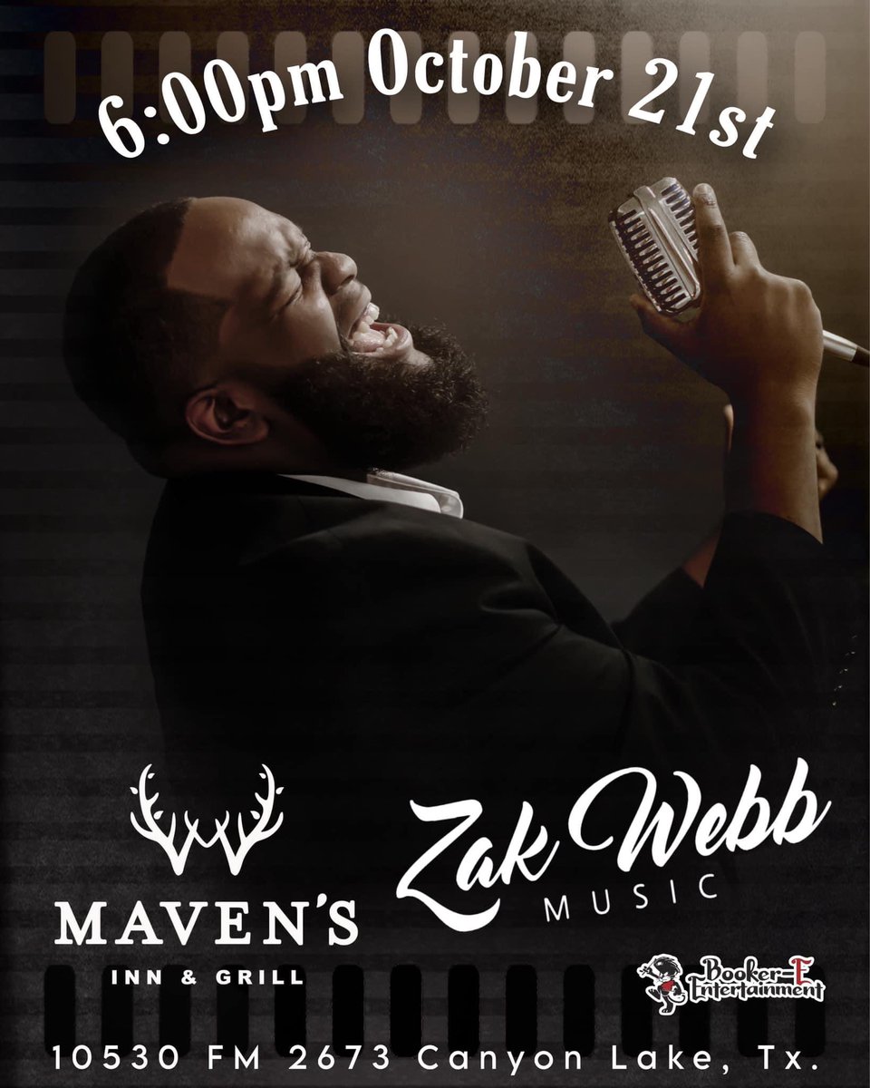 Meet us for an evening of amazing food & live music at Maven's Inn & Grill! 🍂
#livemusic #canyonlaketx #zakwebbmusic