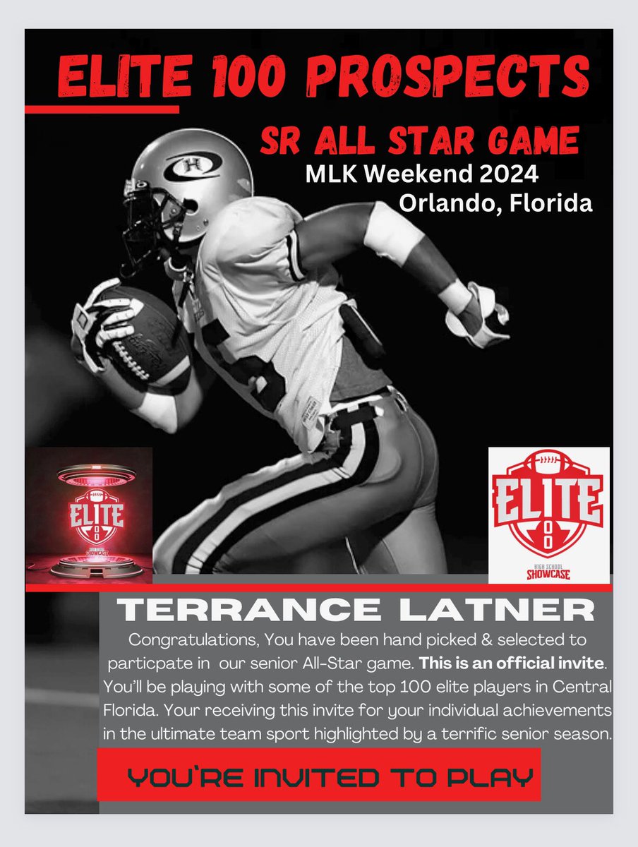 TTLatner's tweet photo. Thank you for the invite @elite100prospec . I really appreciate it and look forward to competing. @MerrittIslandFB #BrevardStrong https://t.co/JvnREb8knv