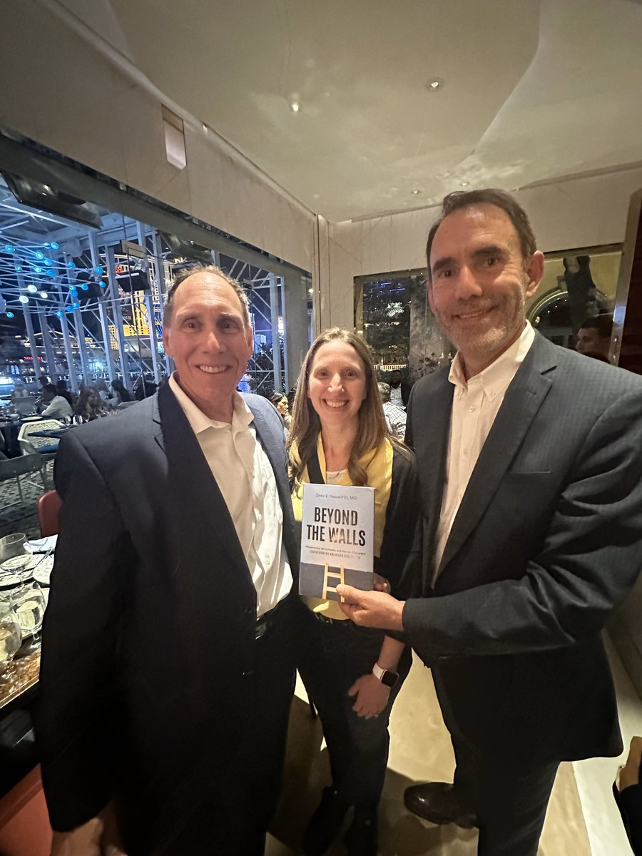 AllaiHealth's tweet photo. The team is back from #HLTH2023  and we are more inspired than ever. We reconnected with peers and engaged in conversations on new innovations. One of the inspiring thought leaders we met with was @ZeevNeuwirth - and we, of course, picked up a copy of his book Beyond the Walls. https://t.co/NNtiyCHt2U