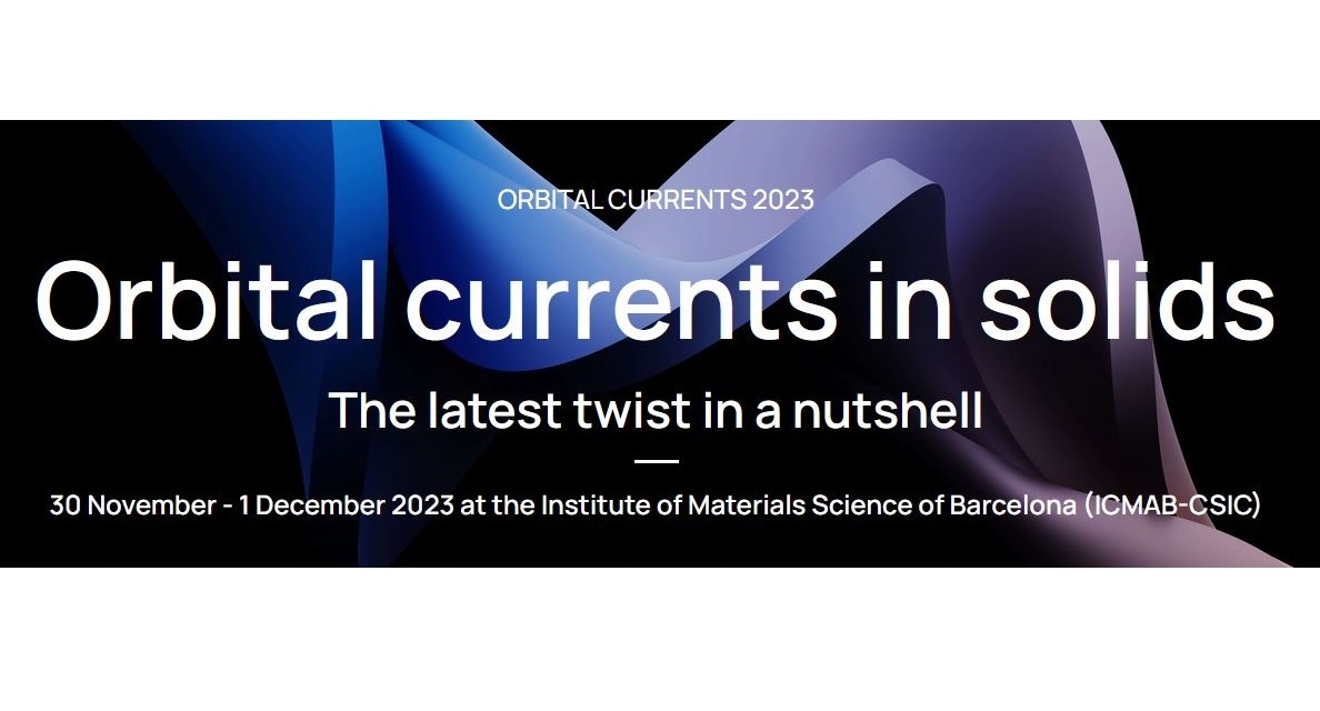 EmaMagnetism's tweet photo. #school Orbital Currents in Solids, 30 Nov-01 Dec 2023; Barcelona, Spain https://t.co/fuYSKNnk5V https://t.co/07OaFfiWwN